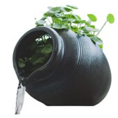 新品 C摆件水培阳台创意生态大鱼缸过 循环流水陶瓷罐古法养鱼中式