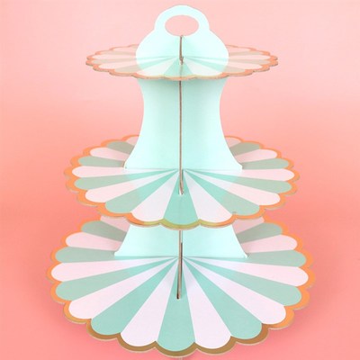 极速3-Layer Cupcake Dessert Paper Stand DispOlay Rack Birthd