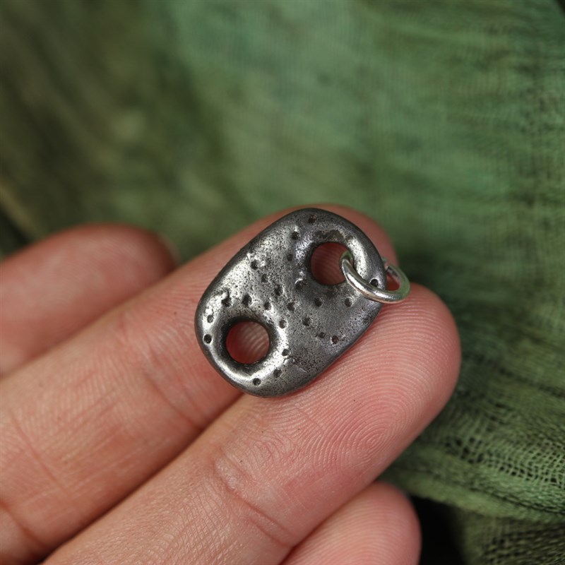 极速藏式手工f制作复古老天铁八字环挂件吊坠配饰文玩佛珠侧挂咒