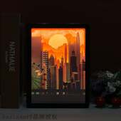 hgoliday carving gifts 极速Novel architectural paper lamps