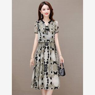 广州十三行女装爆款连衣裙夏季2024新款中年妈妈高端奢华大牌裙子
