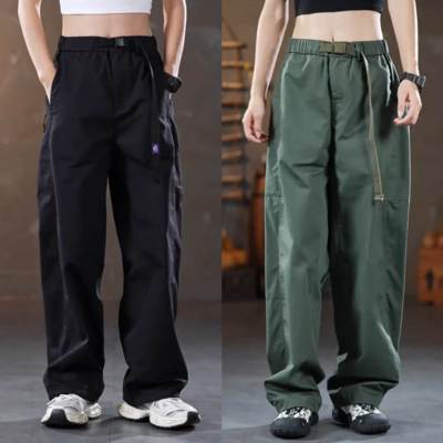 工装裤男春夏季美式潮牌痞帅百搭阔腿运动冲锋裤宽松直筒休闲长裤