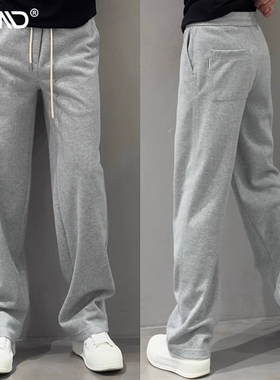 潮牌休闲裤子男士2025新款夏季薄款男裤宽松直筒阔腿运动卫裤男款