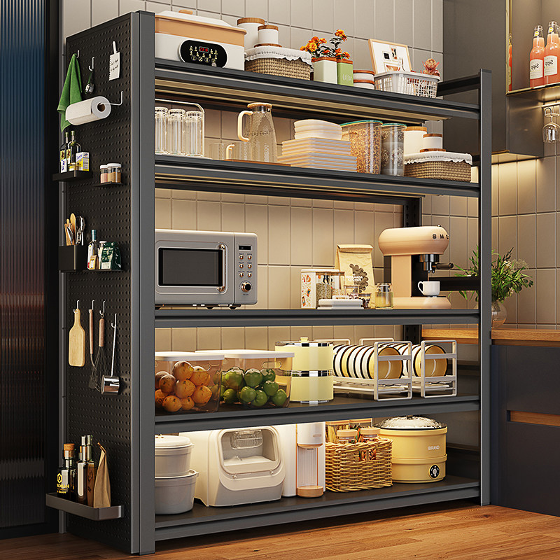 厨房置物架落地多层家用收纳架锅架多功能烤箱微波炉储物架子货架,厨房/烹饪用具,微波炉置物架,淘宝优惠券,粉丝福利购,淘宝优惠卷