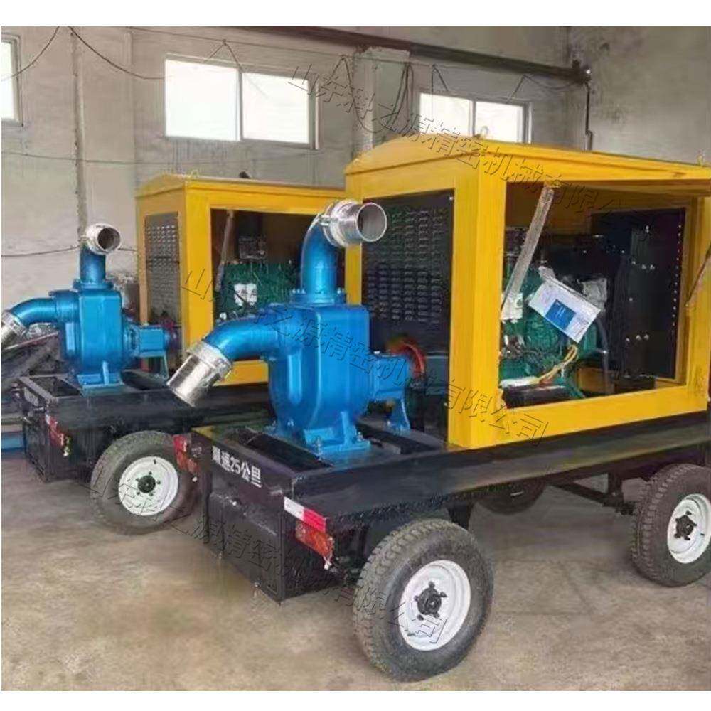 移动泵车防洪抢险救援大流量龙吸水抽水泵消防应急柴油防汛排涝泵