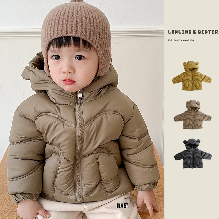 婧麒儿童外套春连帽上衣棉服