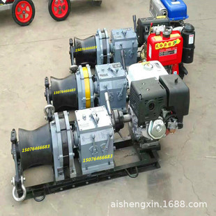 电力机动绞磨3吨 5吨柴油机绞磨 牵引绞磨8T 拖拉机绞磨机 手扶