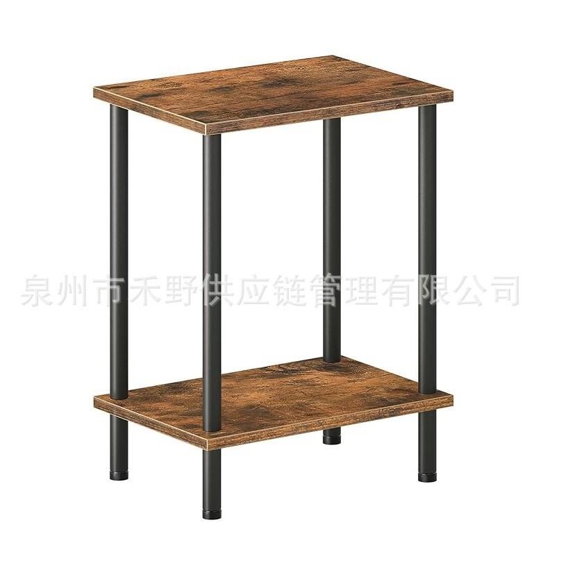 铁艺置物架多层架收纳架卧室的储物架铁木结合沙发茶几床头小书架