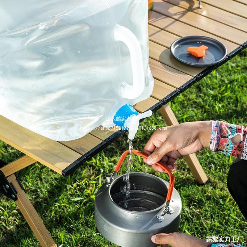 户外折叠水桶自驾游便携式车载车用水袋家用塑料带龙头可折叠储水