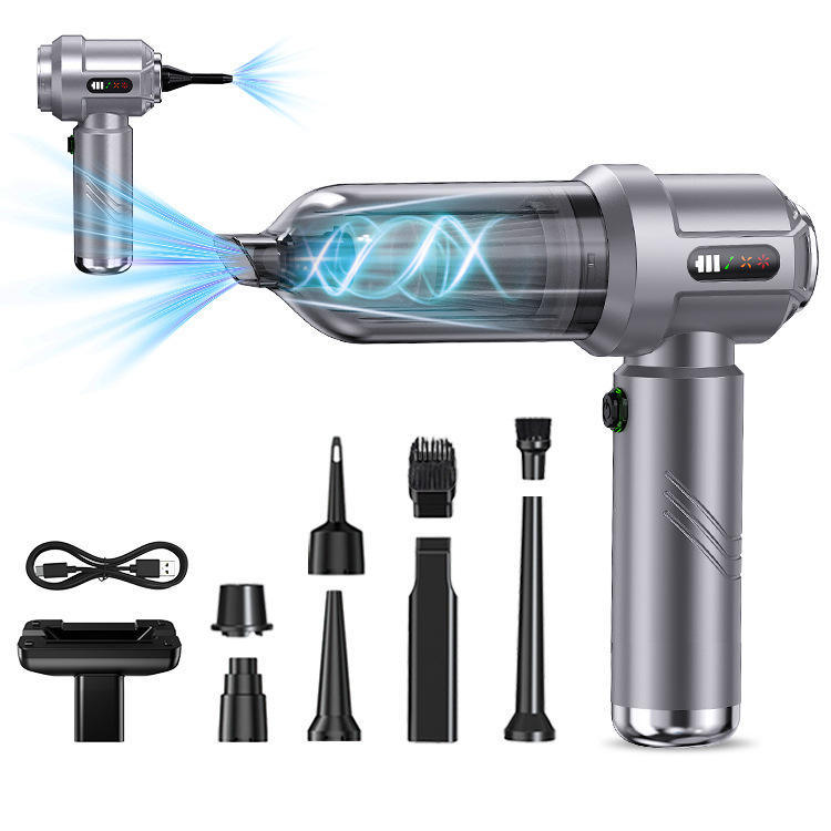 一键倒尘便携式汽车清洁器12V 2*2000强力多用途手持式真空吸尘器