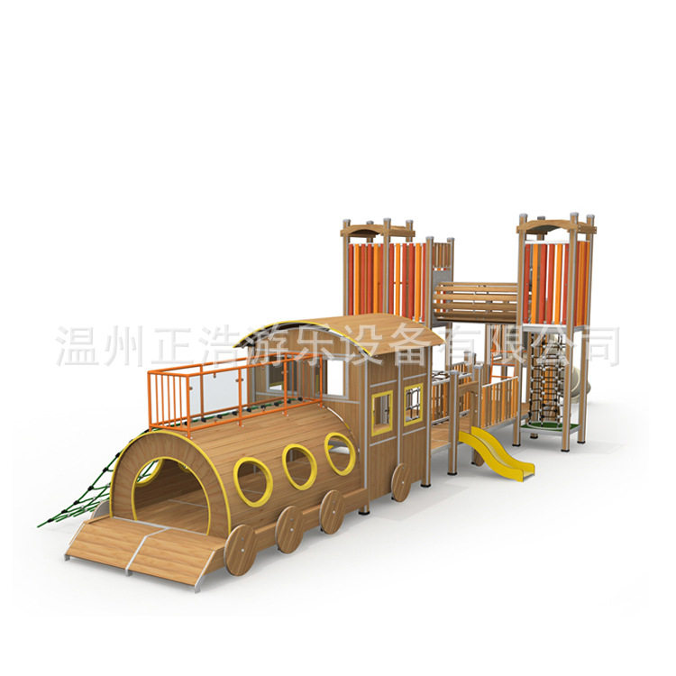 幼儿园木质组合滑梯交通工具造型滑梯儿童室外创意滑梯厂家直销