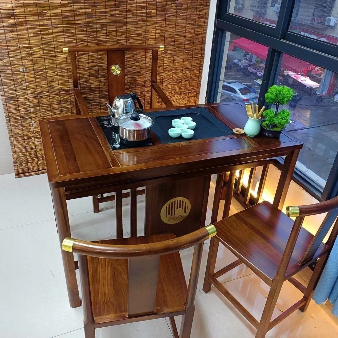阳台实木茶台简约中式茶台小户型茶桌茶几功夫泡茶组合一体其他
