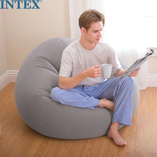 INTEX68579灰色成人沙发懒人沙发充气沙发单人沙发躺椅凳