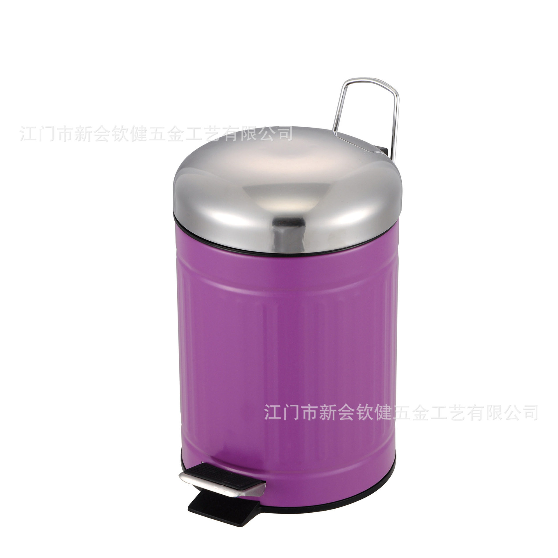 工厂直销高档拱盖脚踏式不绣钢冷板3L垃圾桶5L垃圾桶