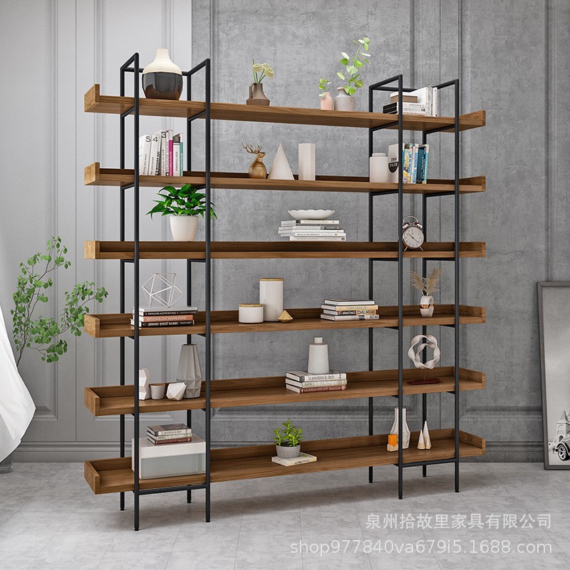 北欧实木多层书架置物收纳架