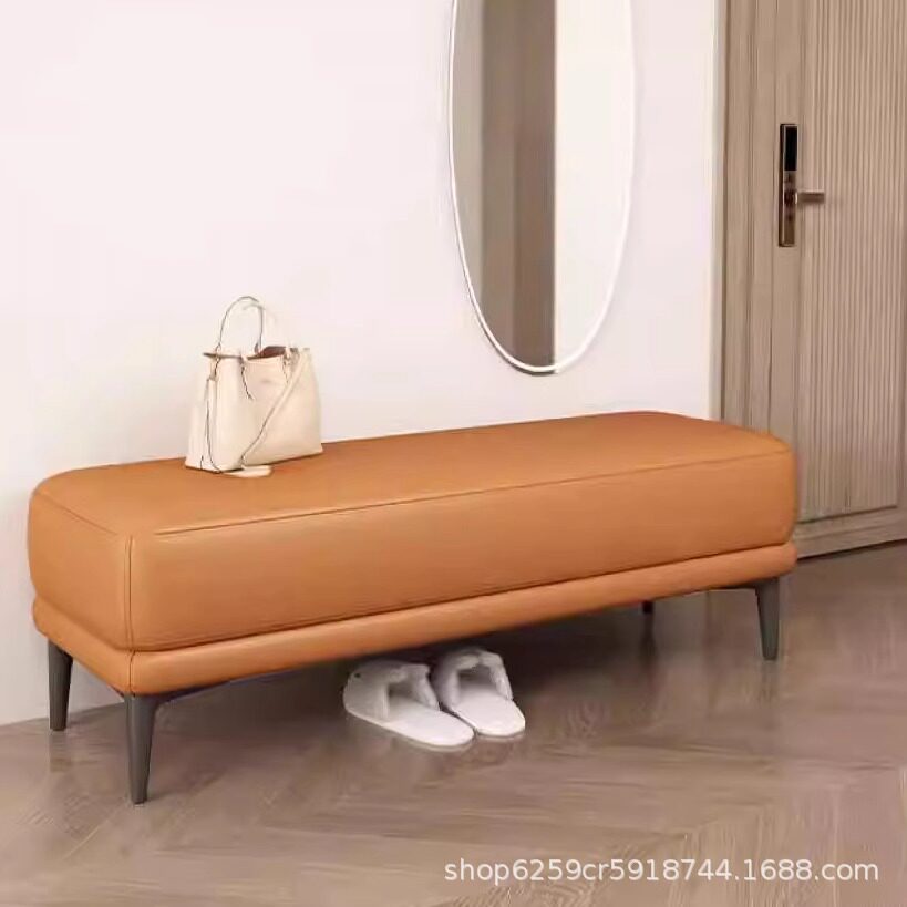 现代简约实木可移动换鞋凳
