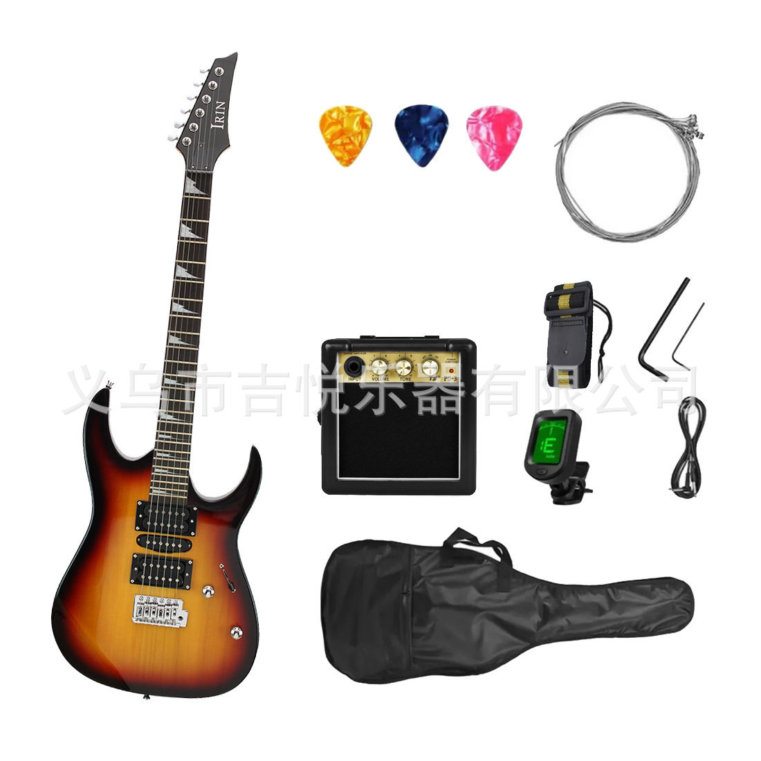 初学专业电吉他170双单双学生成人电吉他guitar新手入门吉他套装