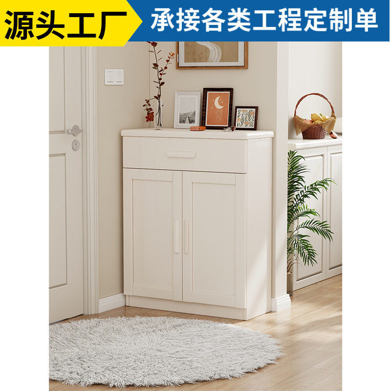 北欧实木鞋柜两三四门入户门口靠墙柜子薄款现代简约客厅隔断玄关