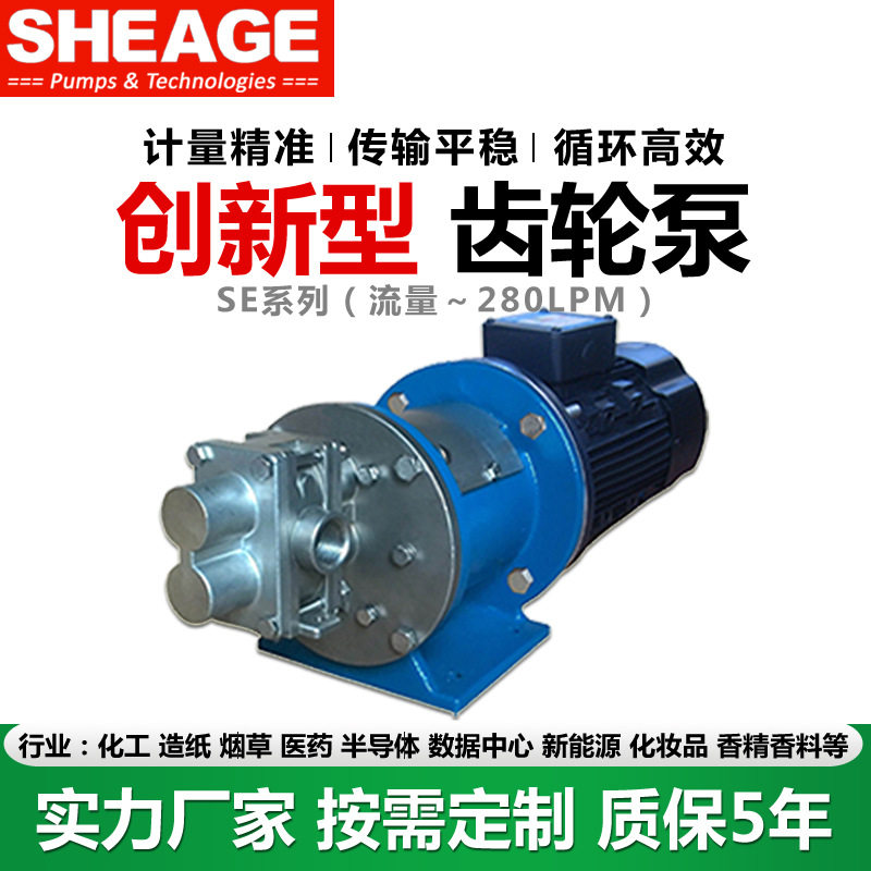 外啮合齿轮泵 树脂胶油漆高黏稠剂泵SHEAGE SE504-CS密封齿轮泵