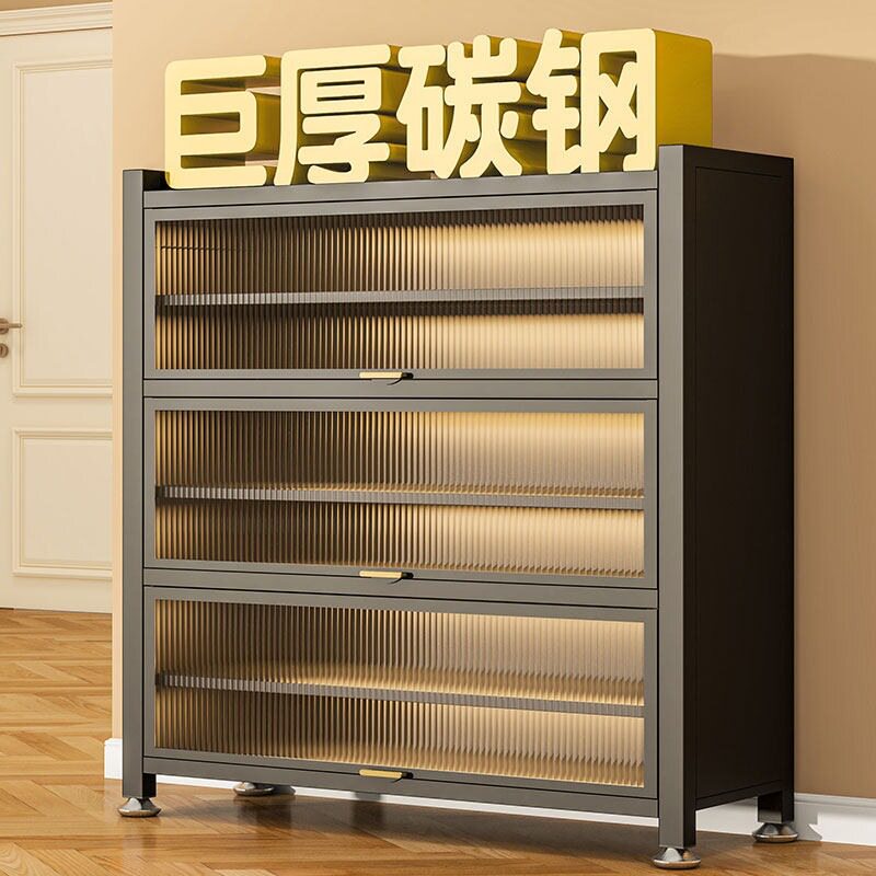 钢制一体多层大容量防尘鞋柜