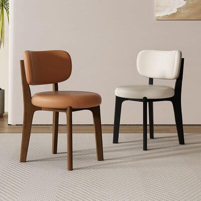 Yla北欧现代简约家用实木椅子意式轻奢设计师靠背椅小户型餐厅餐