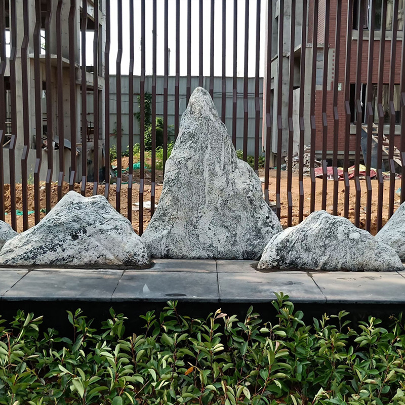 石雕雪浪石切片组合假山造景