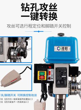 凌欧钻攻两用机工业台钻 钻孔攻丝一体钻床zs4116b zs4120 25 12c