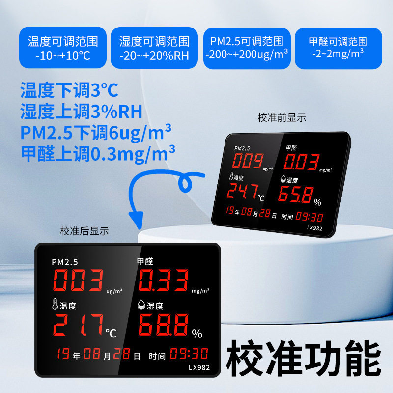清迈厂家直销跨境热销电子温湿度计可视化温湿度计LX-982智能非洲