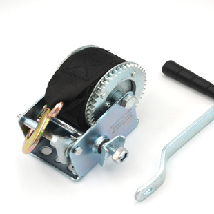 批发手摇绞盘小型便携卷扬机1200lbs手动绞车600磅钢丝绳手摇绞盘