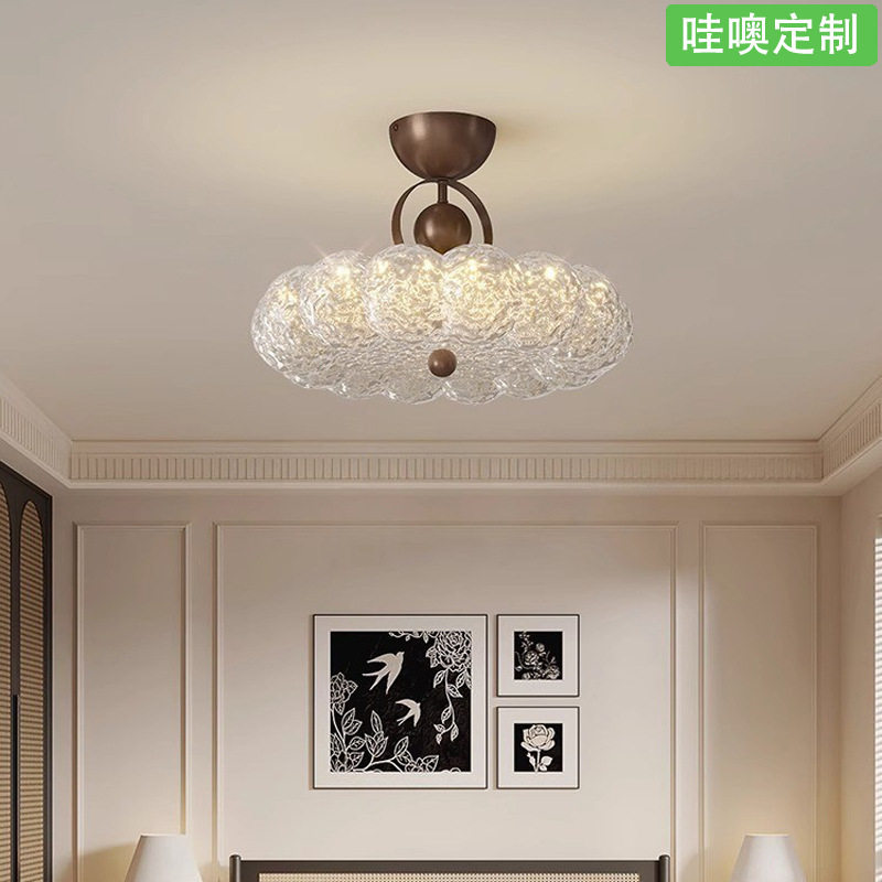 【哇噢】吸顶灯中古风灯具法式轻奢高级感金箔灯书房灯新款房间灯