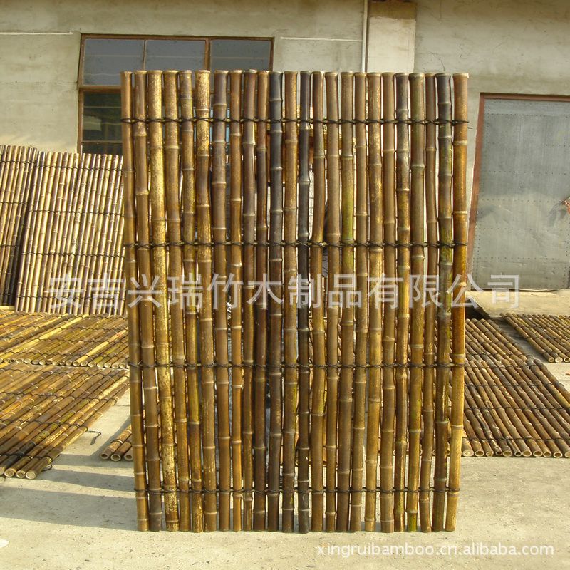 别墅庭院装饰竹院墙竹篱笆栅栏围栏阳台布置日式竹子遮挡墙
