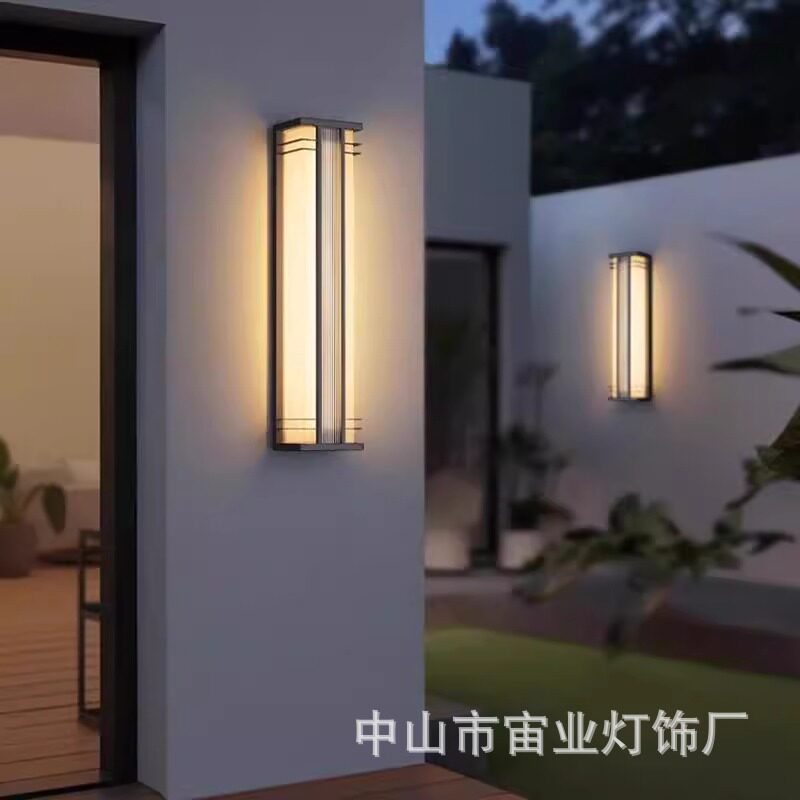 户外壁灯太阳能庭院柱子壁灯大门口两侧壁灯长条壁灯院子墙壁灯