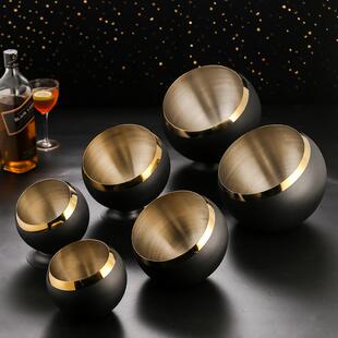 大号不锈钢烟灰缸酒吧KTV商用茶几桌台面收纳桶烟盅可