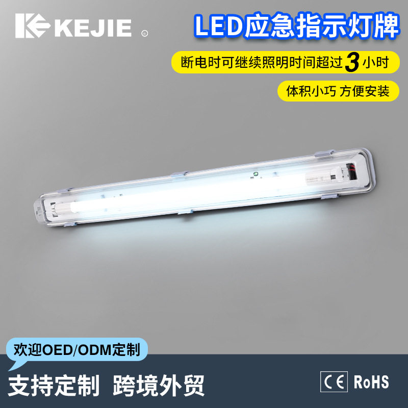 LED三防支架灯车间长条应急灯地铁车站T5灯管高亮防水照明灯外贸