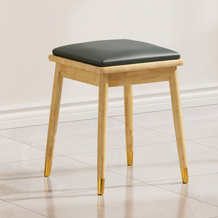 实木凳子家用可叠放搭配梳妆台餐桌书桌多样化的简约软包学习椅子