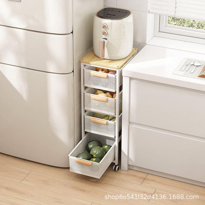 厨房夹缝蔬菜收纳架子落地果蔬放菜篮子多层水果储物置物架