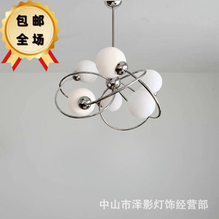 星球灯泡泡球吊灯玻璃球法式轻奢灯具现代魔豆云朵月球灯客厅主灯