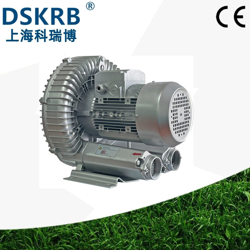 南阳做豆腐机械吸黄豆用低噪音单级高压风机3KW高压氧泵涡流风机