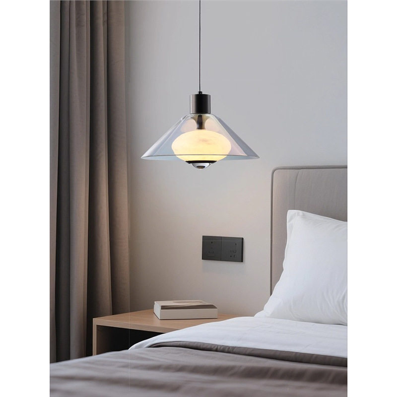 创意吧台卧室床头小吊灯轻奢现代简约2025新款西班牙云石餐厅吊灯