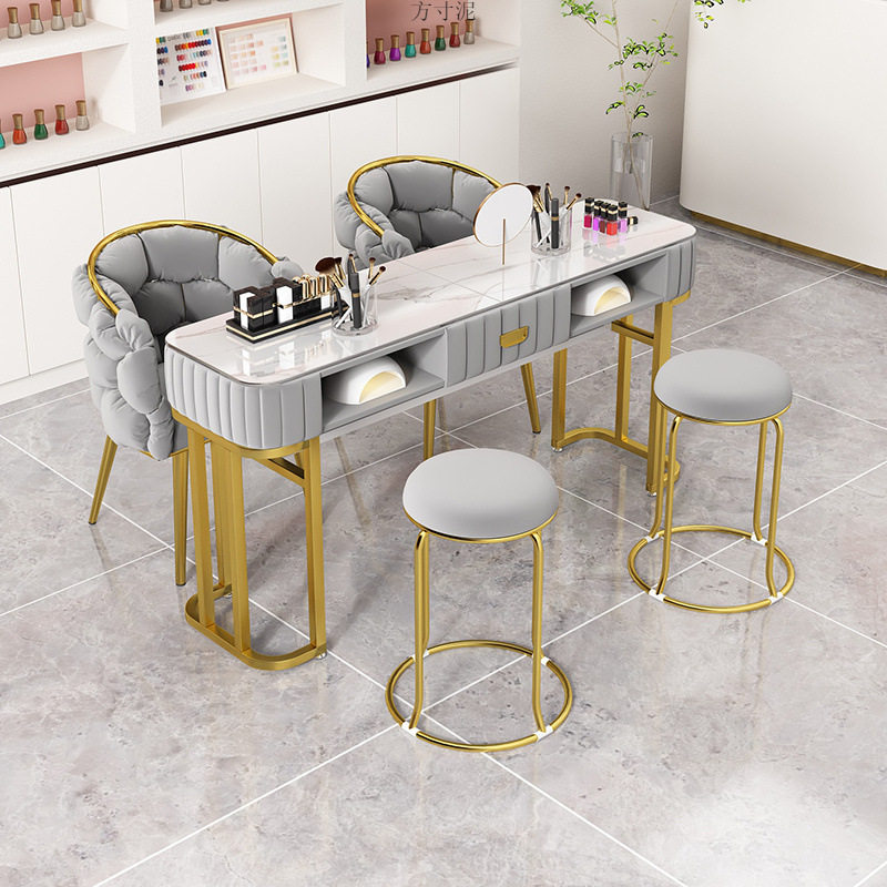 ins风轻奢简约美甲桌椅套装
