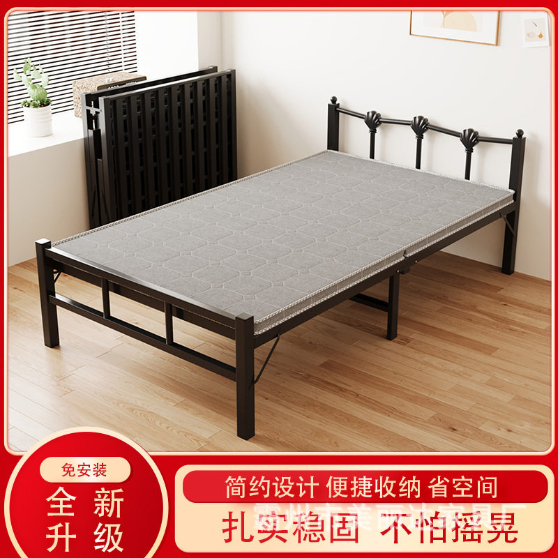 家用折叠床免安装单人床可折叠午睡床结实陪护床实用午休床出租