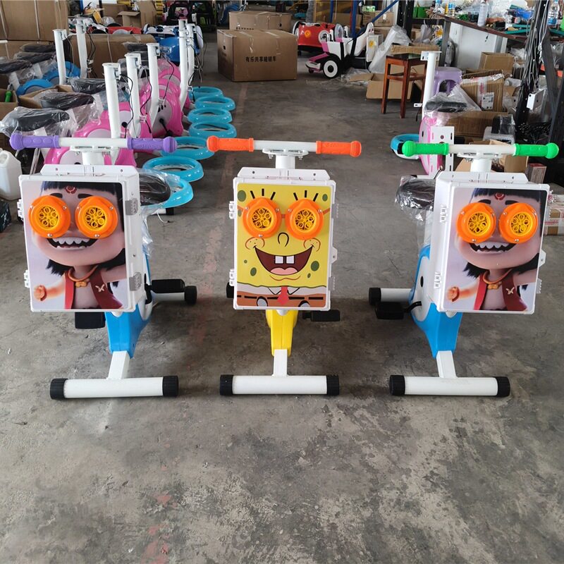 泡泡机单车好玩的扫码脚踩夜市冒泡泡车摆地摊厂家现发摇摇车