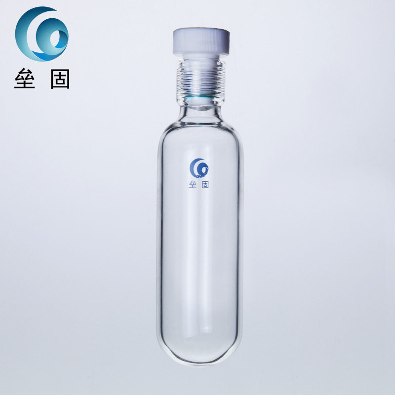 45*110mm厚壁耐压瓶 120ml玻璃耐压瓶 玻璃耐压试管 四氟塞耐压管