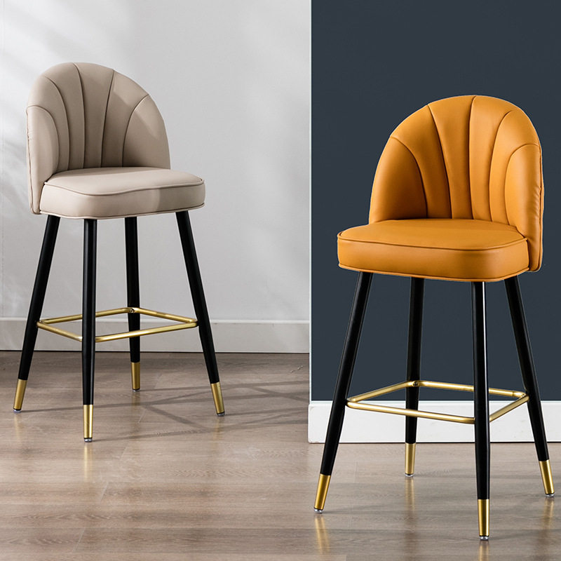 轻奢吧台椅岛台椅高脚椅酒吧椅时尚现代简约意式家用高脚凳55cm高