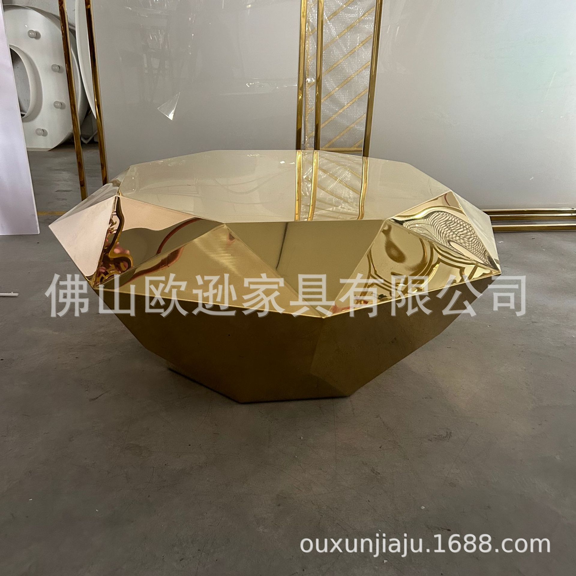 不锈钢钛金钻石茶几婚庆装饰茶几出来贸易