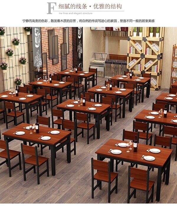 烧烤家用长桌夜市工厂甜品店学校大排档小吃店饭店餐桌椅组合公司