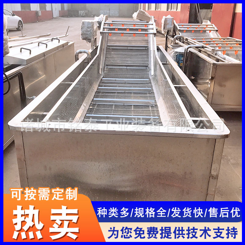 商用连续辣椒清洗机 果蔬气泡清洗机 山野菜鼓泡式果蔬清洗机