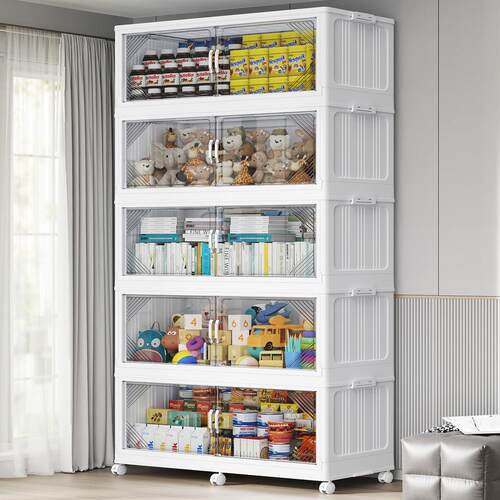 跨境 Storage Boxes Bins 1100夸脱超大塑料储物箱（带盖）每件22