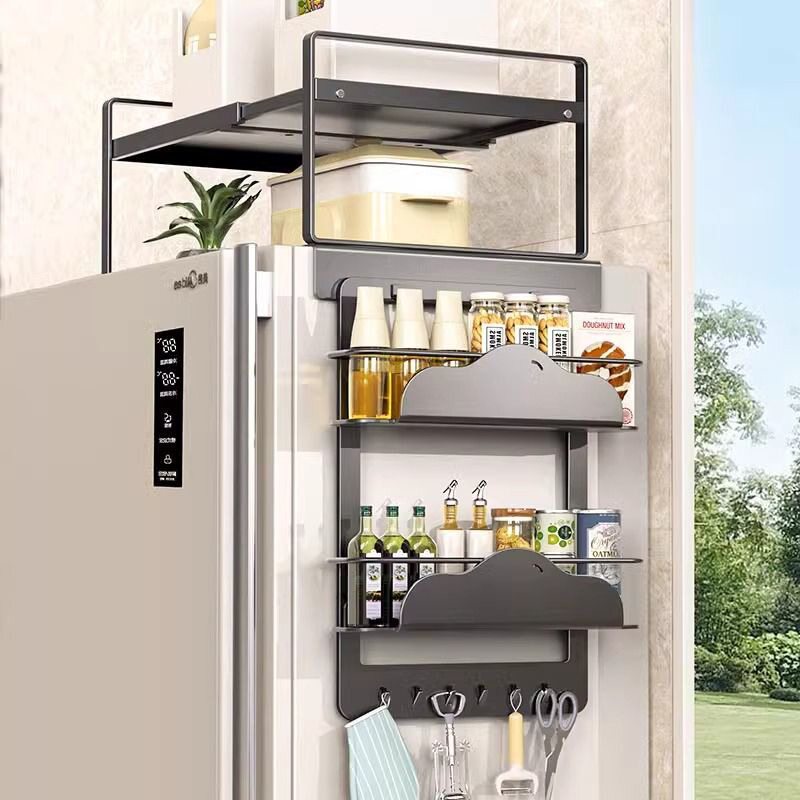 2026冰箱置物架侧收纳厨房多功能调料品侧面多层挂式挂钩侧边侧壁