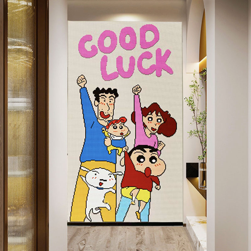 潮流玄关装饰画现代简约定制家庭亲子积木墙走廊客厅卧室挂画壁画图片